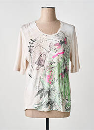 T-shirt manches mi-longues manches courtes beige RABE femme