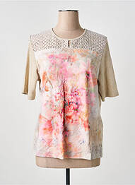 T-shirt stretch manches courtes beige RABE femme