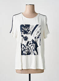 T-shirt sérigraphie manches courtes blanc TUZZI femme