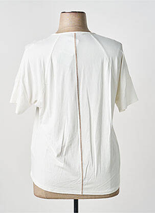 T-shirt stretch manches courtes beige FRANK WALDER femme