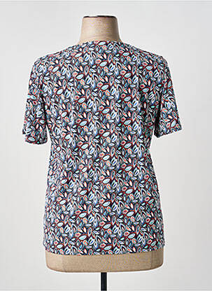 T-shirt imprimé fantaisie manches courtes bleu GEVANA femme