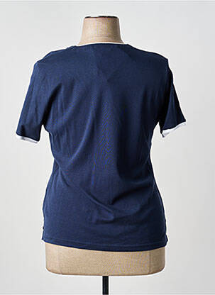 T-shirt col v manches courtes bleu GREGORY PAT femme