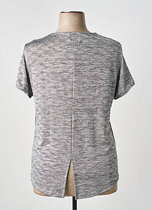 Top stretch manches courtes gris MASSANA femme