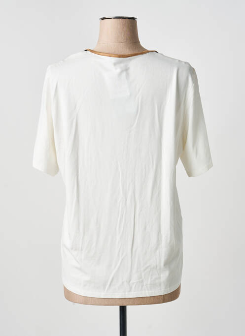 T-shirt imprimé fantaisie manches courtes beige FRANK WALDER femme