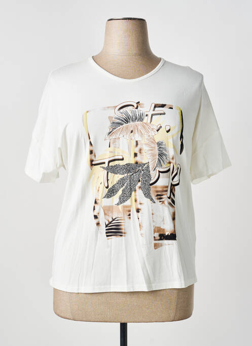 T-shirt beige FRANK WALDER femme