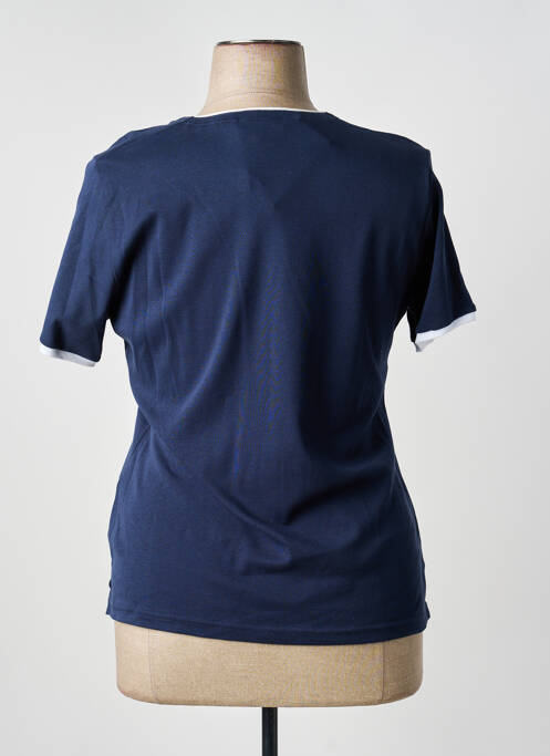 T-shirt col v manches courtes bleu GREGORY PAT femme