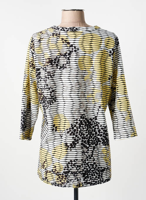 T-shirt col v manches 3/4 jaune FRANK WALDER femme