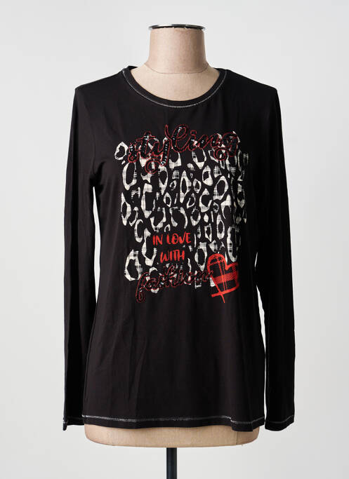 T-shirt noir FRANK WALDER femme