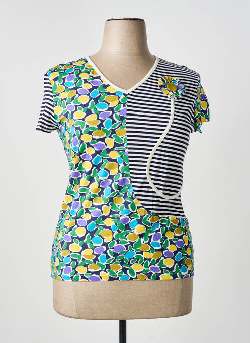 T-shirt stretch manches courtes noir OLIVIER PHILIPS femme