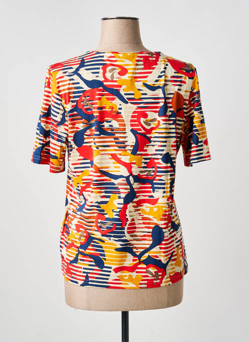 T-shirt stretch manches courtes orange BARBARA LEBEK femme