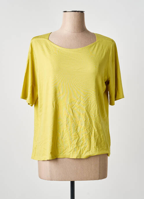 T-shirt coupe droite manches courtes vert FRANK WALDER femme