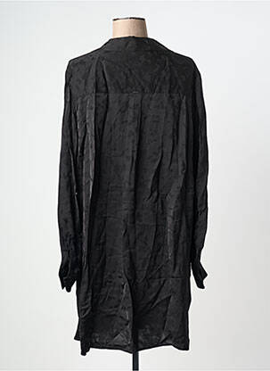 Robe mi-longue coupe fluide manches longues noir IKKS femme