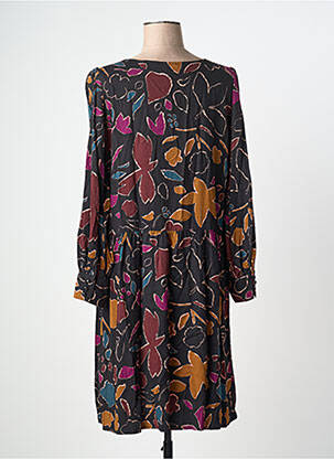 Robe mi-longue coupe fluide manches longues noir DES PETITS HAUTS femme