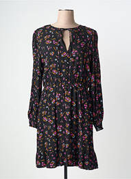 Robe mi-longue imprimé fantaisie fines bretelles noir DES PETITS HAUTS femme