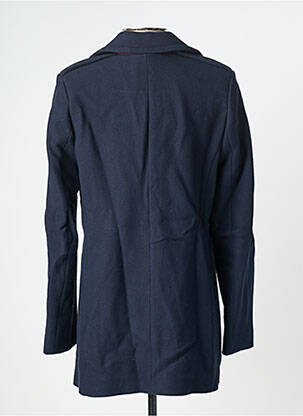 Manteau long coupe droite sans capuche bleu IKKS femme