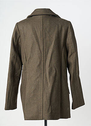 Manteau court coupe droite sans capuche vert IKKS femme