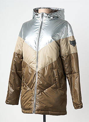 Doudoune poches a capuche argent IKKS femme