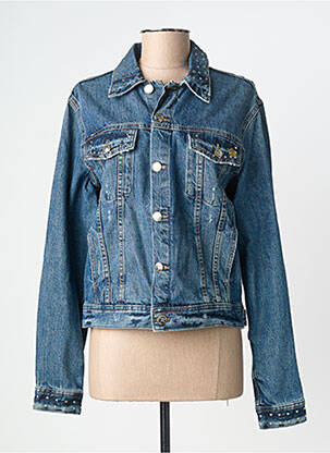 Veste casual coupe droite bleu CORLEONE femme