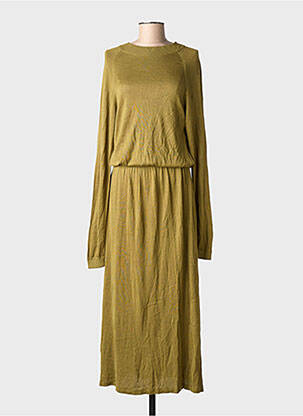 Robe longue manches longues manches longues vert KARMA KOMA femme