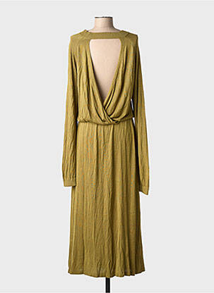 Robe longue manches longues manches longues vert KARMA KOMA femme