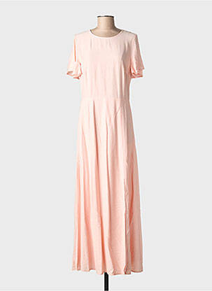 Robe longue manches courtes manches courtes rose DES PETITS HAUTS femme
