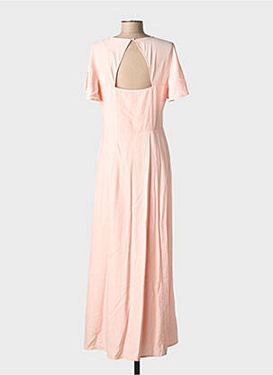 Robe longue manches courtes manches courtes rose DES PETITS HAUTS femme