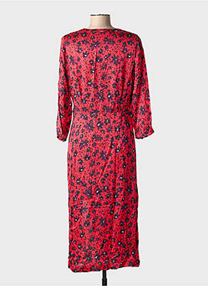 Robe longue manches longues manches longues rouge IKKS femme