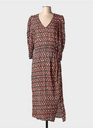 Robe longue manches longues manches longues noir IKKS femme