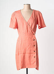 Robe mi-longue manches courtes manches courtes rose DES PETITS HAUTS femme