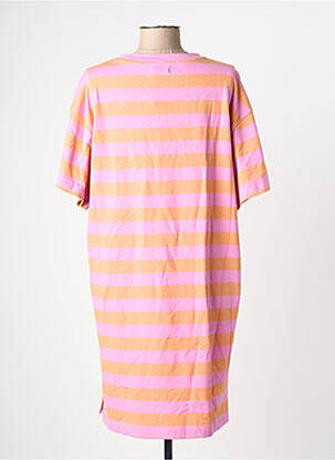 Robe mi-longue manches courtes manches courtes rose DES PETITS HAUTS femme