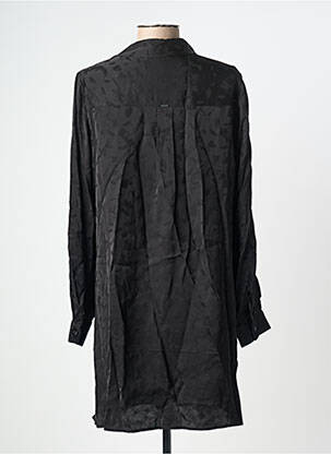 Robe mi-longue manches longues manches longues noir IKKS femme