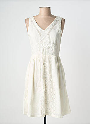 Robe mi-longue sans manche sans manche beige DES PETITS HAUTS femme