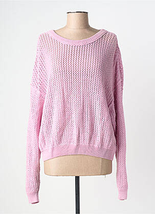 Pull stretch manches longues rose AMERICAN VINTAGE femme