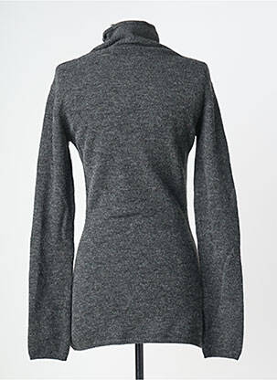 Pull col roulé tissage chiné manches longues gris AMERICAN VINTAGE femme