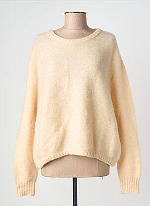 Pull stretch manches longues beige AMERICAN VINTAGE femme