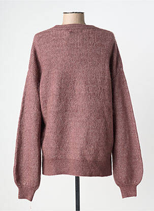 Pull tissage chiné manches longues violet REIKO femme
