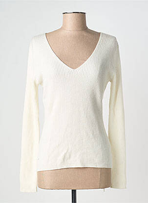 Top stretch manches longues beige IKKS femme