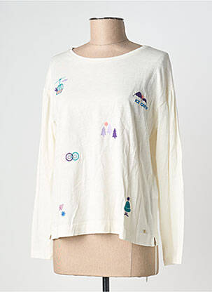 Top stretch manches longues beige DES PETITS HAUTS femme