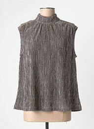 Top stretch sans manche argent IKKS femme