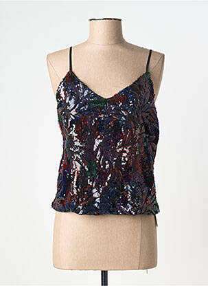 Top manches bretelles ajustables sans manche noir IKKS femme