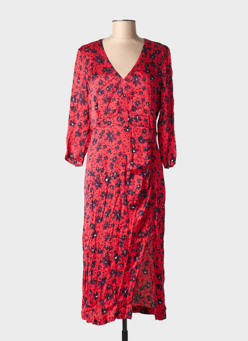 Robe longue manches longues manches longues rouge IKKS femme