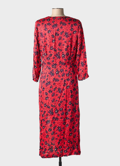 Robe longue manches longues manches longues rouge IKKS femme