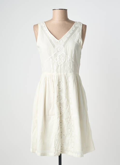 Robe mi-longue beige DES PETITS HAUTS femme