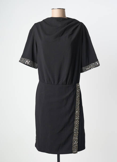 Robe mi-longue noir IKKS femme