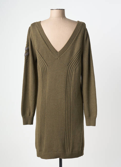 Robe pull vert IKKS femme