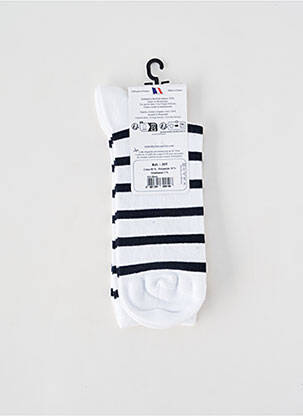 Chaussettes stretch blanc PERRIN homme
