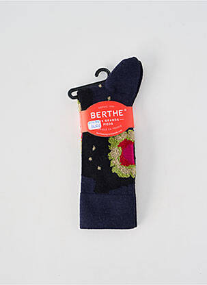 Chaussettes bleu BERTHE AUX GRANDS PIEDS femme