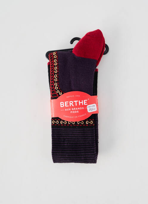 Chaussettes violet BERTHE AUX GRANDS PIEDS femme