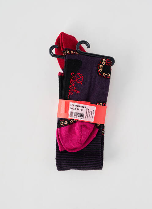 Chaussettes violet BERTHE AUX GRANDS PIEDS femme