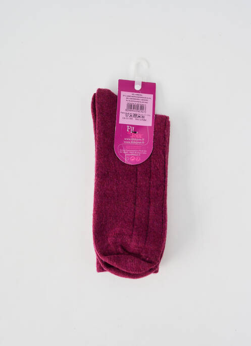 Chaussettes violet FIL DE JOUR unisexe